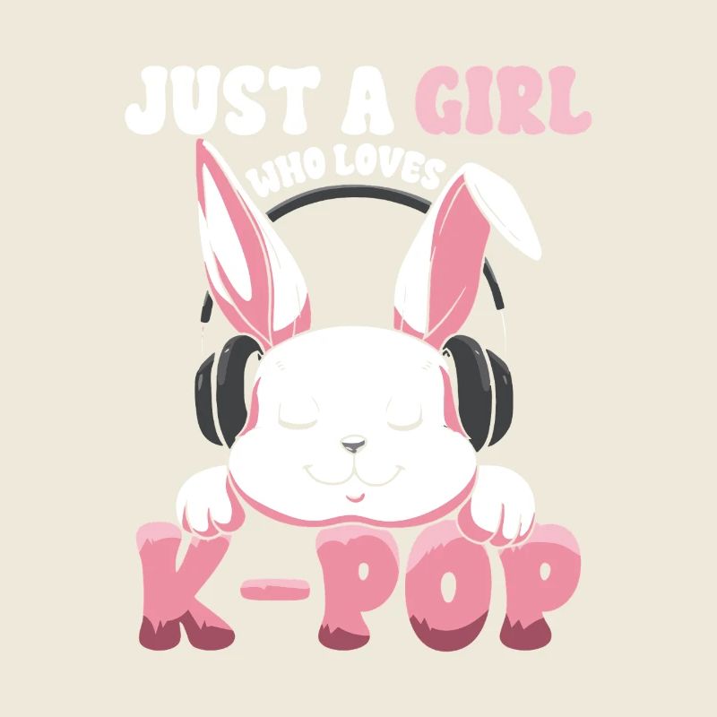K-Pop Bunny  mit Kopfhörern