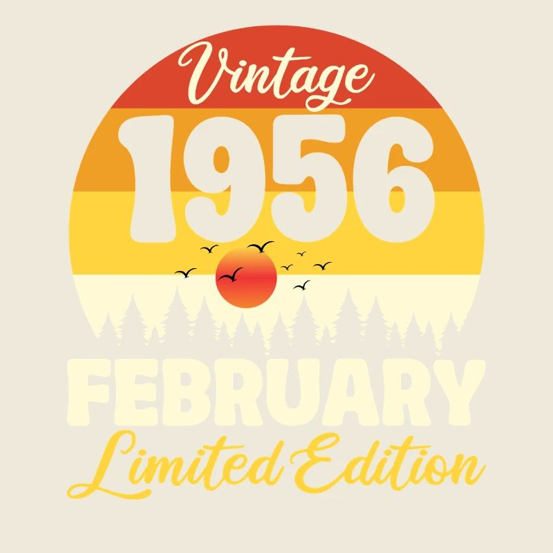 Geburtstag Februar 1956 Geschenk Vintage Limited