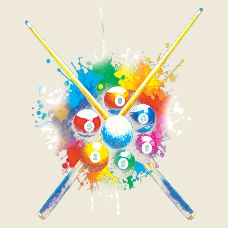 Billard - Illustration balles de billard colorée