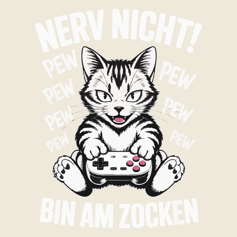 Nerve Not I'm Gambling Gamer Cat Design
