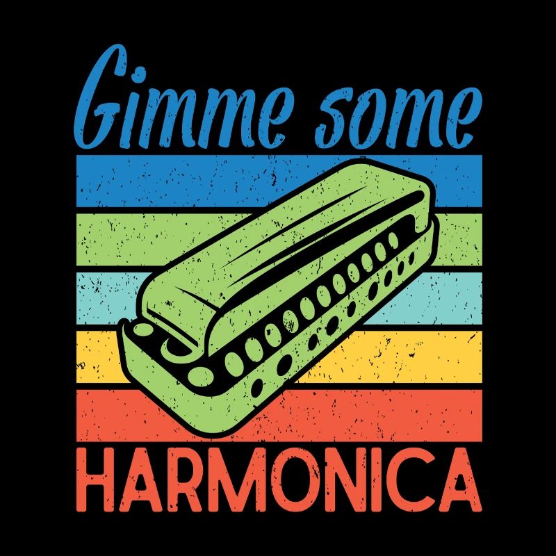 Joueur d’harmonica drôle, donne-moi un peu d’harmonica