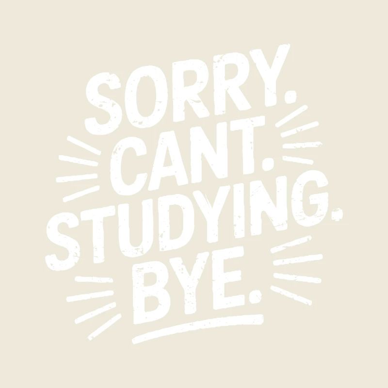 Sorry Can't Studying Bye