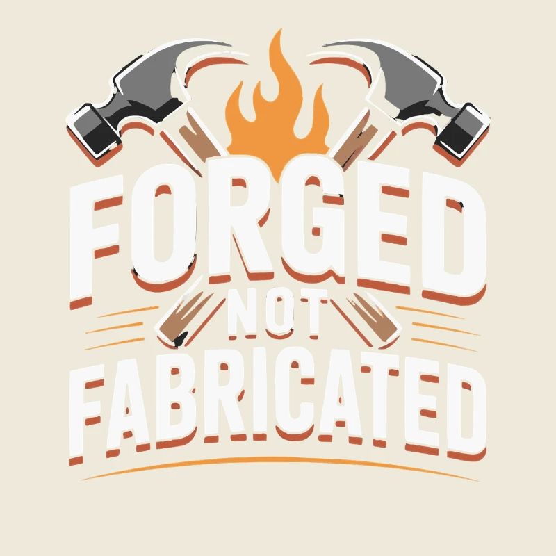 Forged Not Fabricated Blacksmith Saying