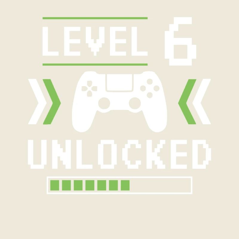 6. Geburtstag 6 Jahre Level 6 unlocked Geschenk