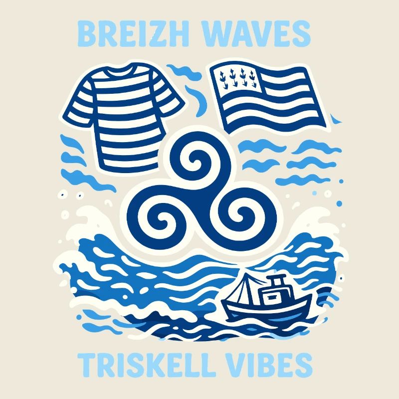 Waves Breizh Triskel Vibes Tee