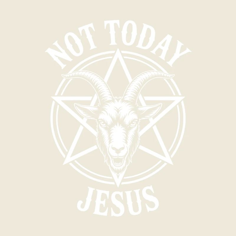 Not Today Jesus Goat Emblem