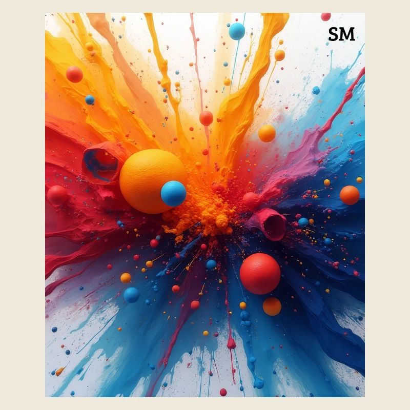 Explosion abstraite des couleurs