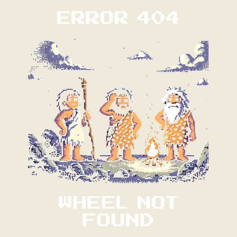 Error 404: Wheel missing | Stone Age Humor