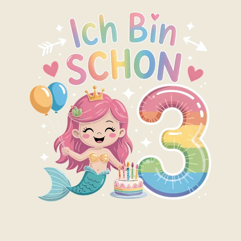 Ich Bin Schon 3 Meerjungfrau Geburtstag