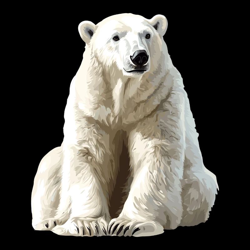 Ours polaire à la lumière de la glace