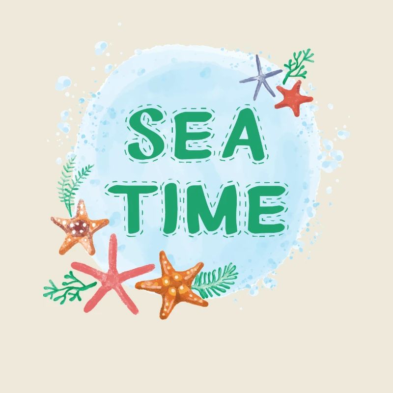 Conception aquarelle du temps de la mer