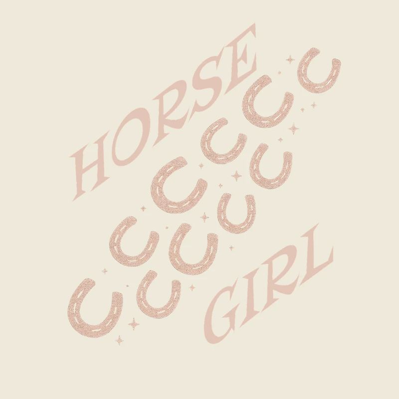 Pferdemädchen Logo Diagonal Muster