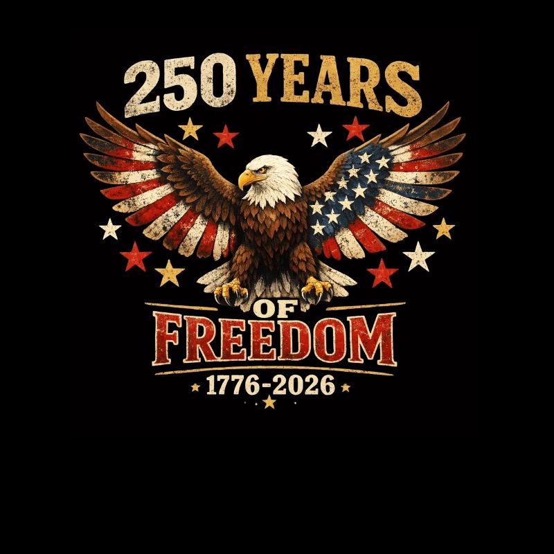  250 Years America Anniversary Freedom Eagle