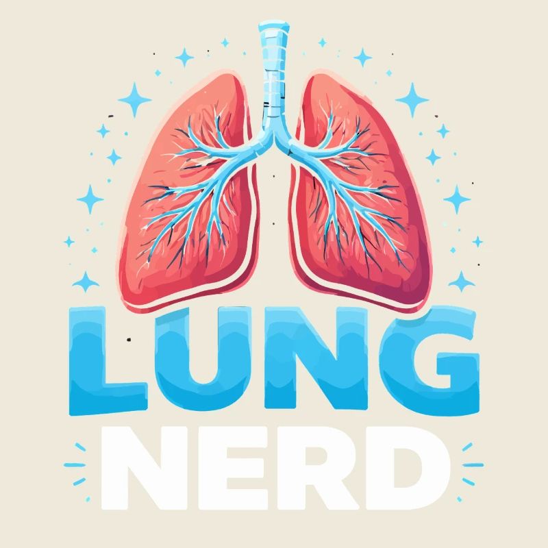 Lung Nerd: bunte Lungenillustration