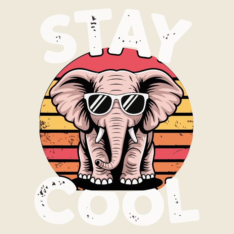 Stay Cool Elefant - Kinder Retro