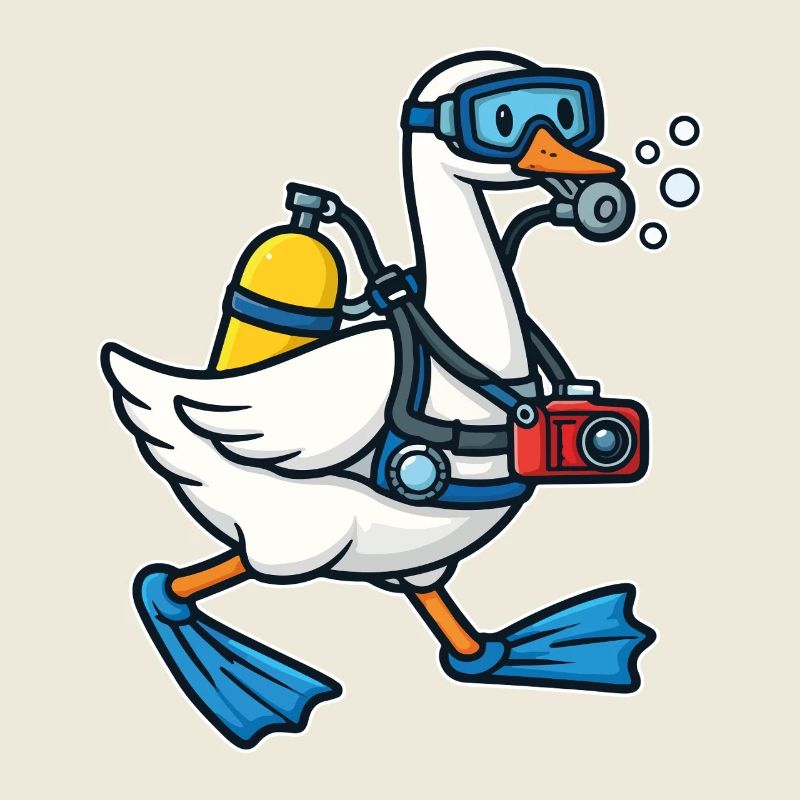Diver Duck with Camera