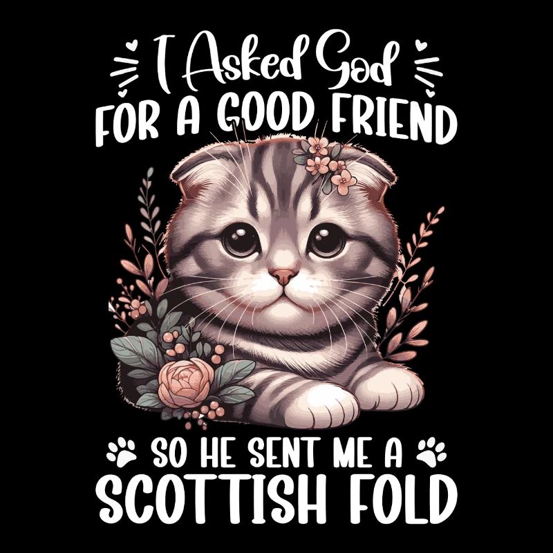 Scottish Fold Lover Chaton Peluche Maman Chat Écossais
