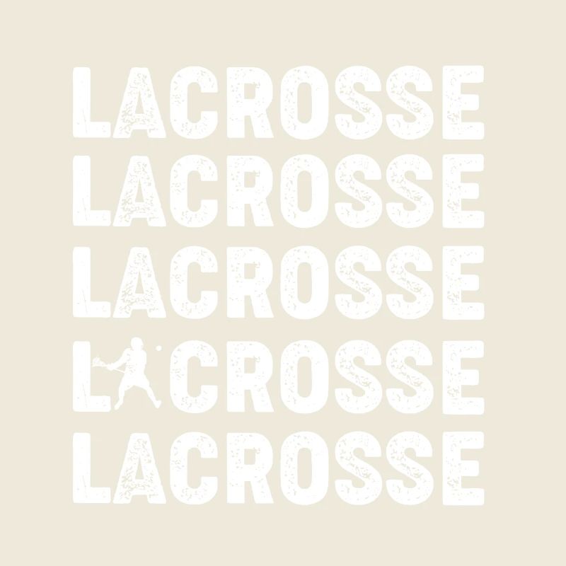 Lacrosse Repeated Text Bold Design