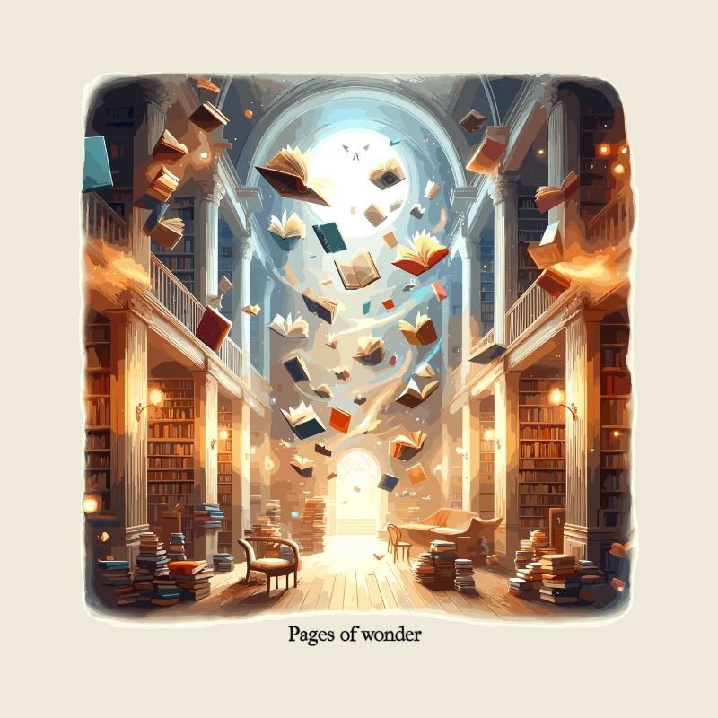 Library Magic: Flying Books