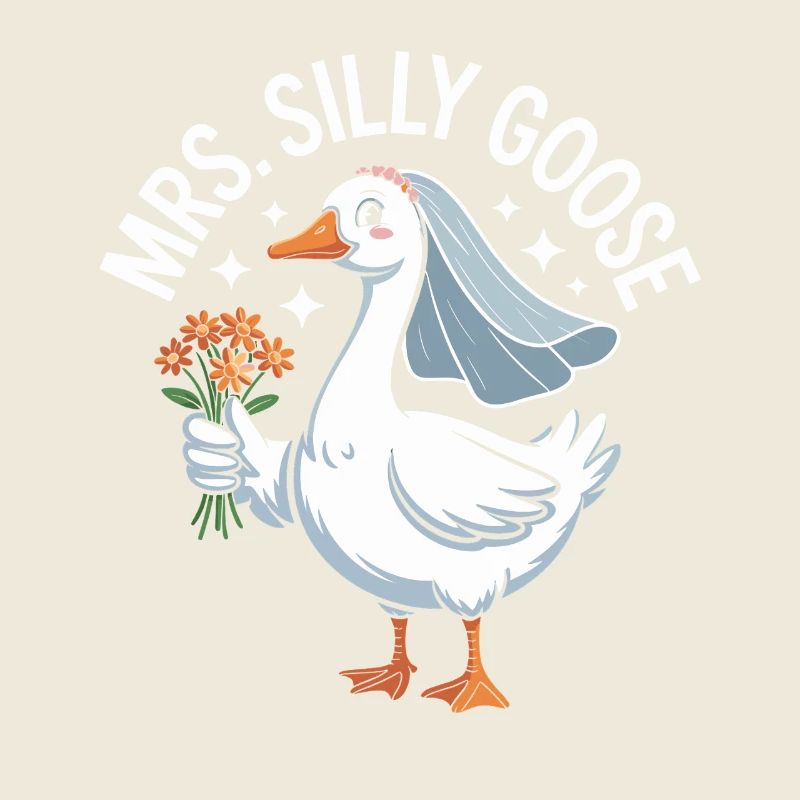 Logo de l’oie de mariée – MrsSillyGoose