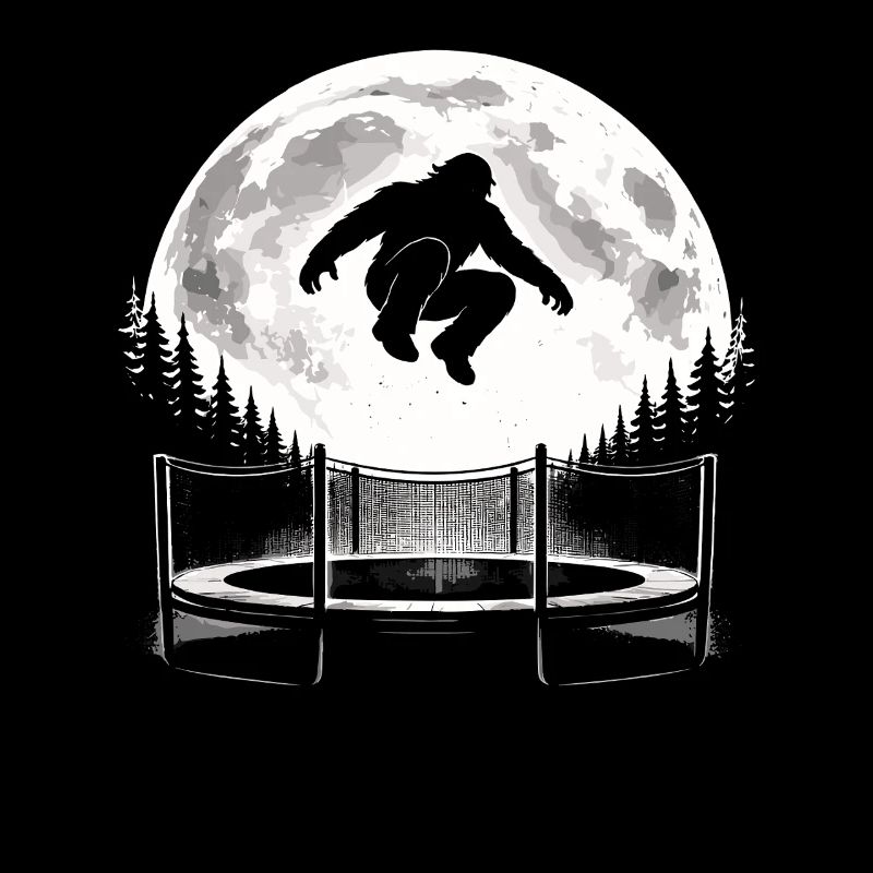 Bigfoot on trampoline