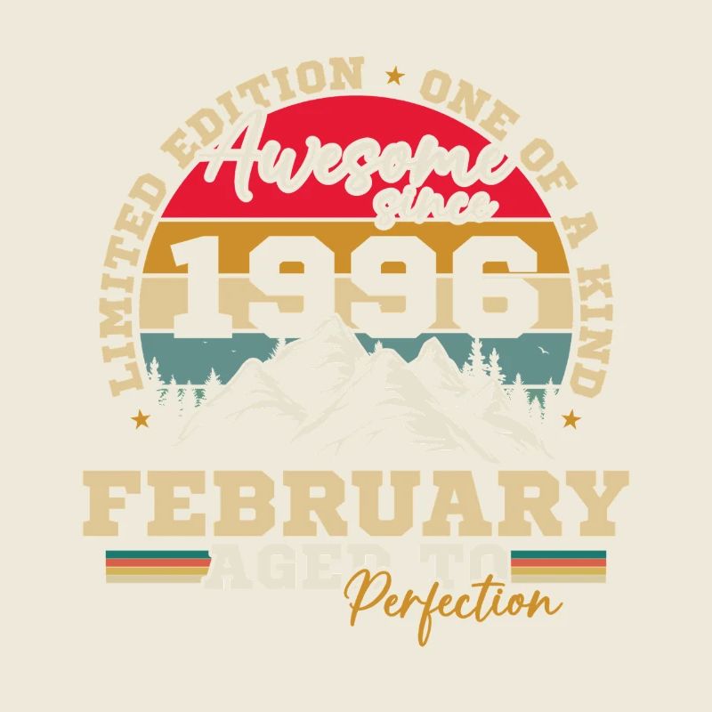 Februar 1996 Vintage-Retro-Geburtstagsgeschenk