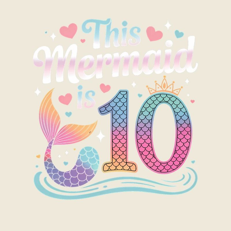 Meerjungfrau 10. Geburtstag 10 Jahre