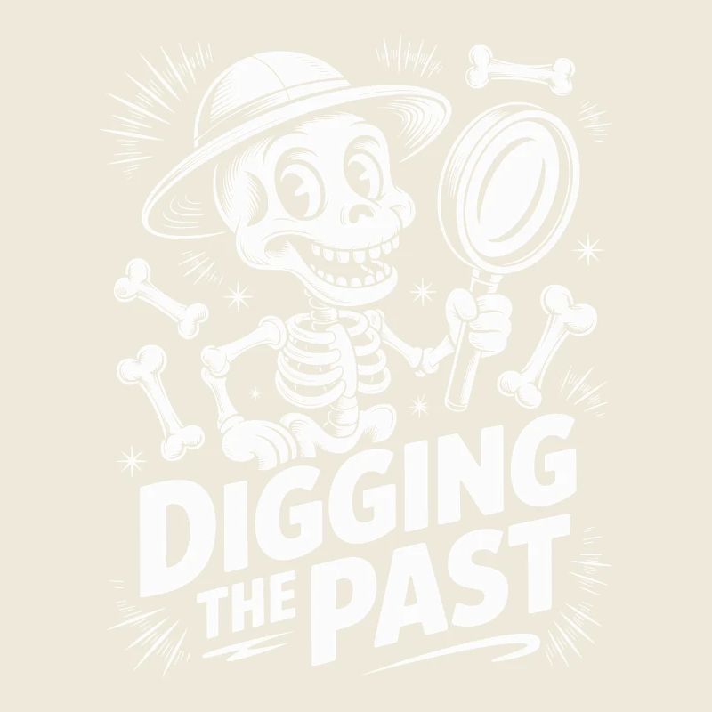 Squelette déterrant le passé