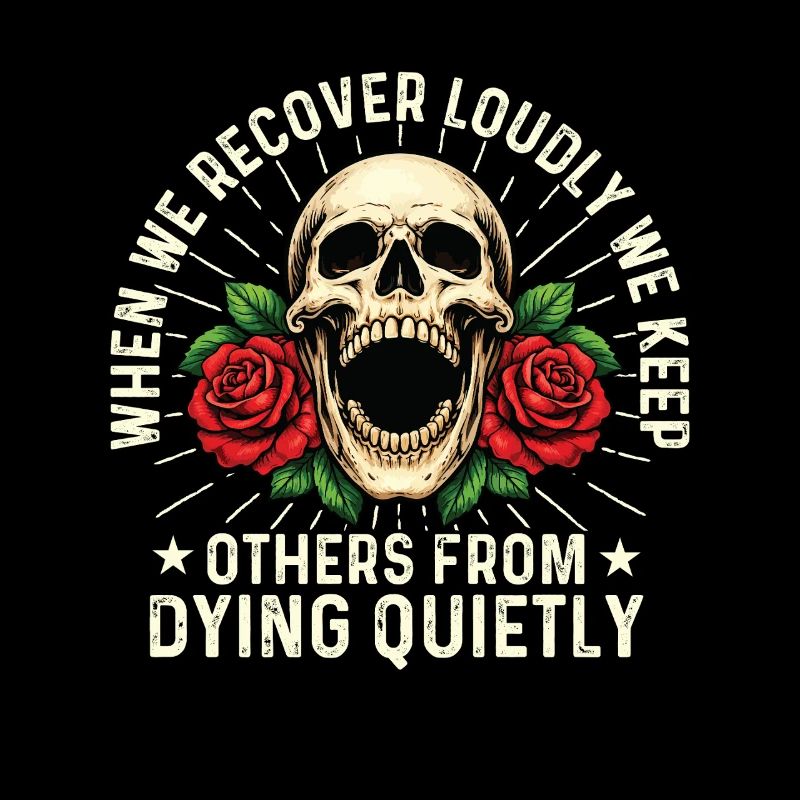 Recover Loudly Keep Others Alive Sober Message