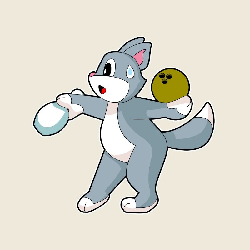 Quille de boule de bowling Chat