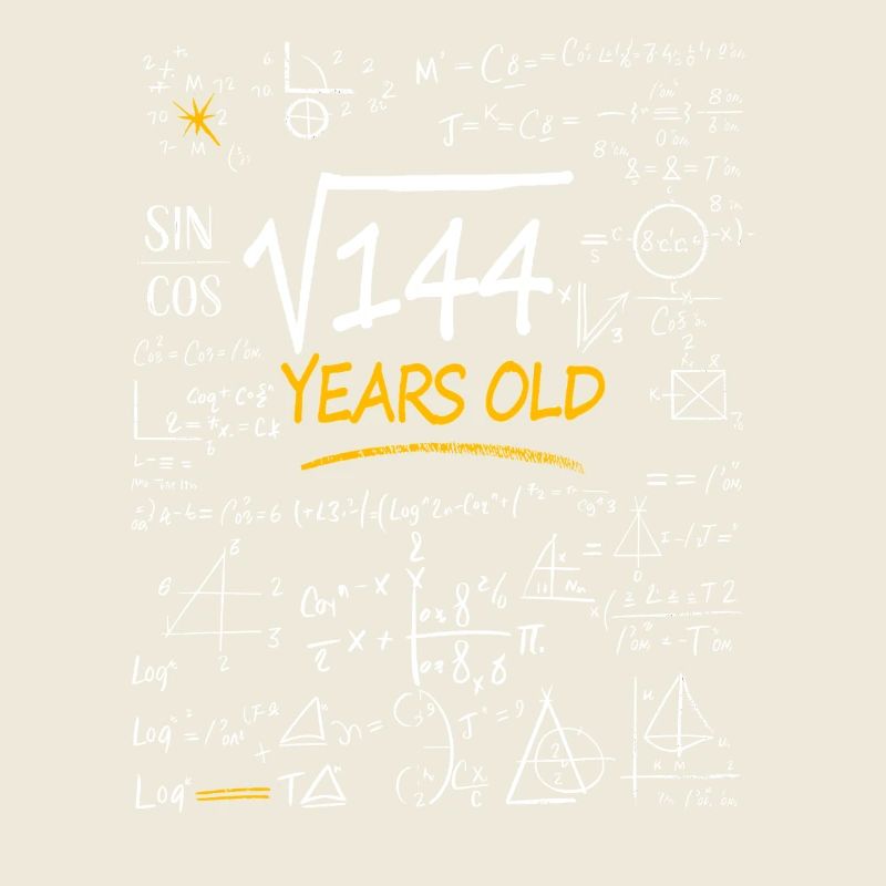 12 Years Birthday Math Formulas Funny