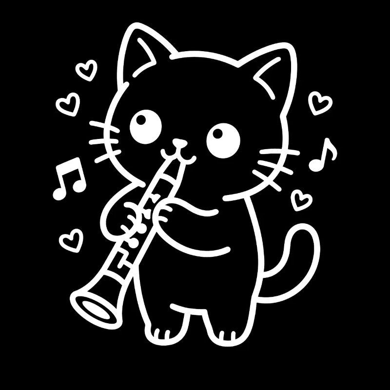 Kawaii Cat Clarinet