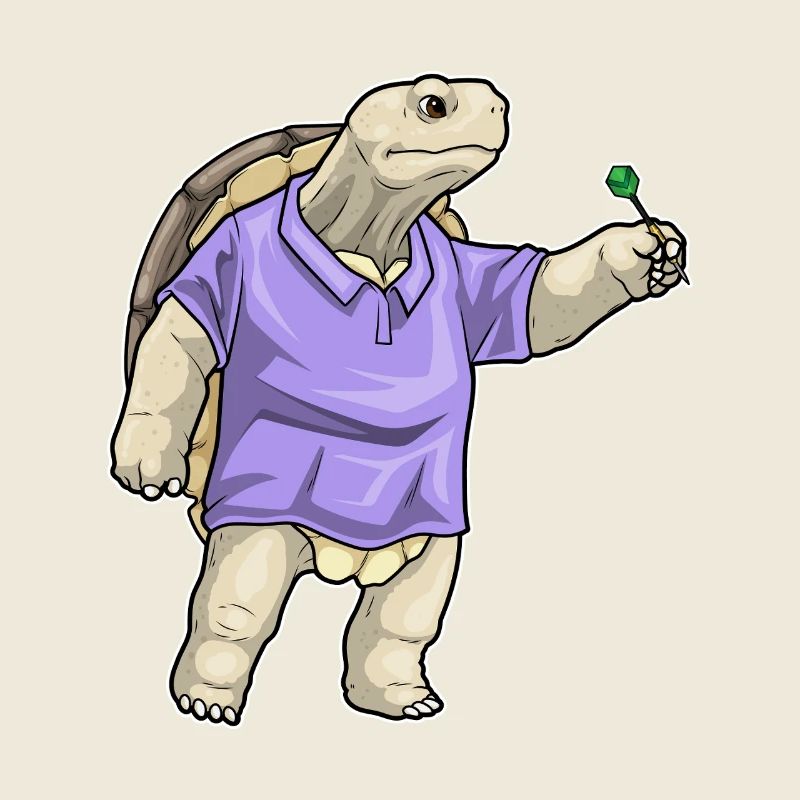 Sport de fléchettes Tortue
