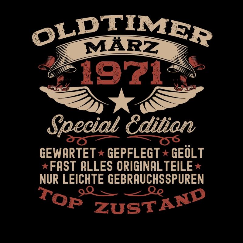 55. Geburtstag Geschenk Mann Oldtimer März 1971
