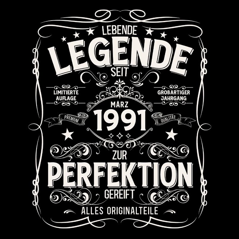 35. Geburtstag Geschenk Mann Vintage März 1991