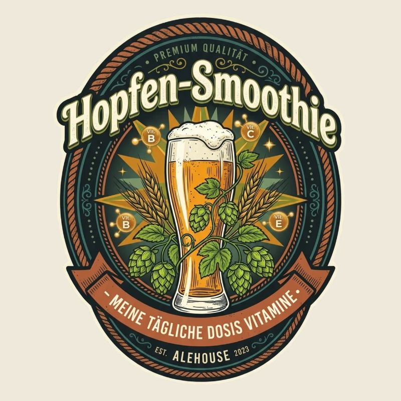 Label de smoothies houblon