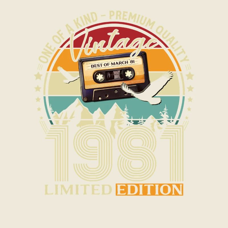 Cadeau de 45e anniversaire Mari Millésime Mars 1981