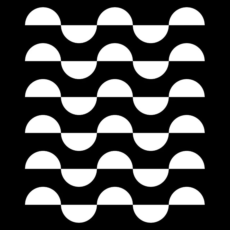 Monochrome Wellenbogenwiederholung