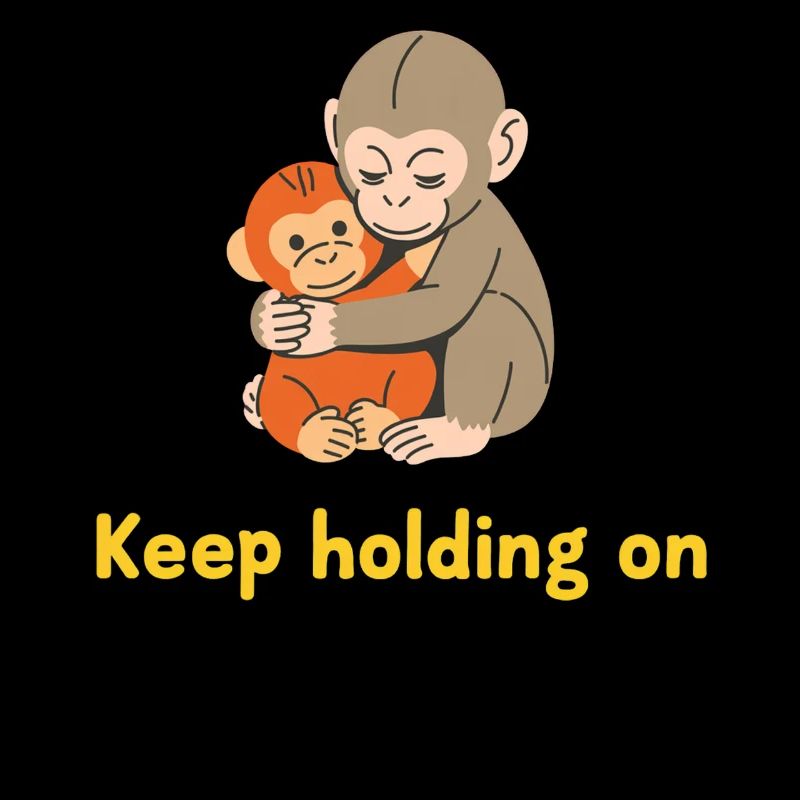 Continue de tenir bon : Câlin doux de singe