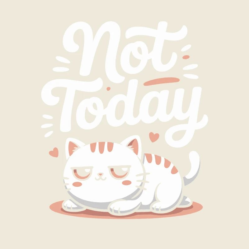 Cat Saying Not Today Office Cat Home Office Cat