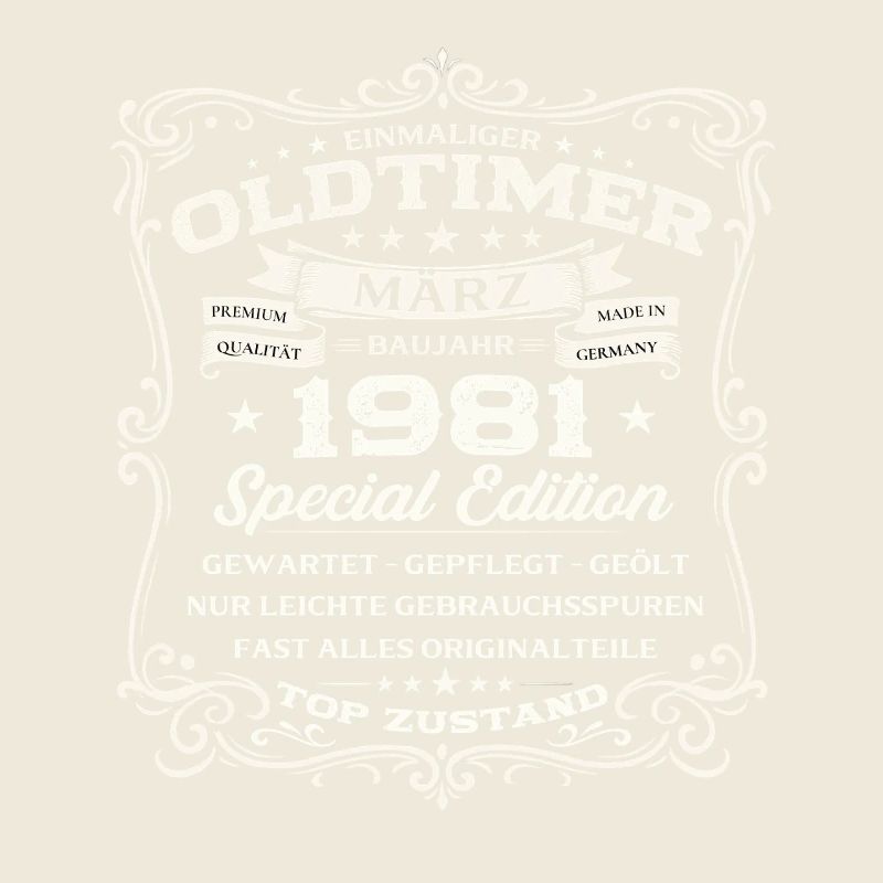 45. Geburtstag Geschenk Mann Oldtimer März 1981