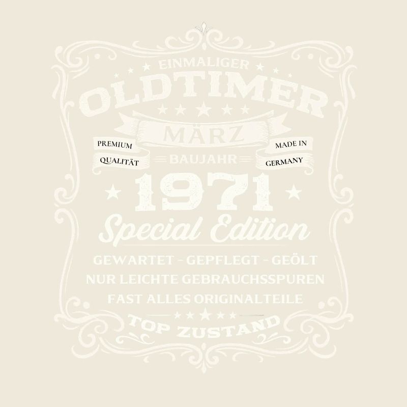 55. Geburtstag Geschenk Mann Oldtimer März 1971