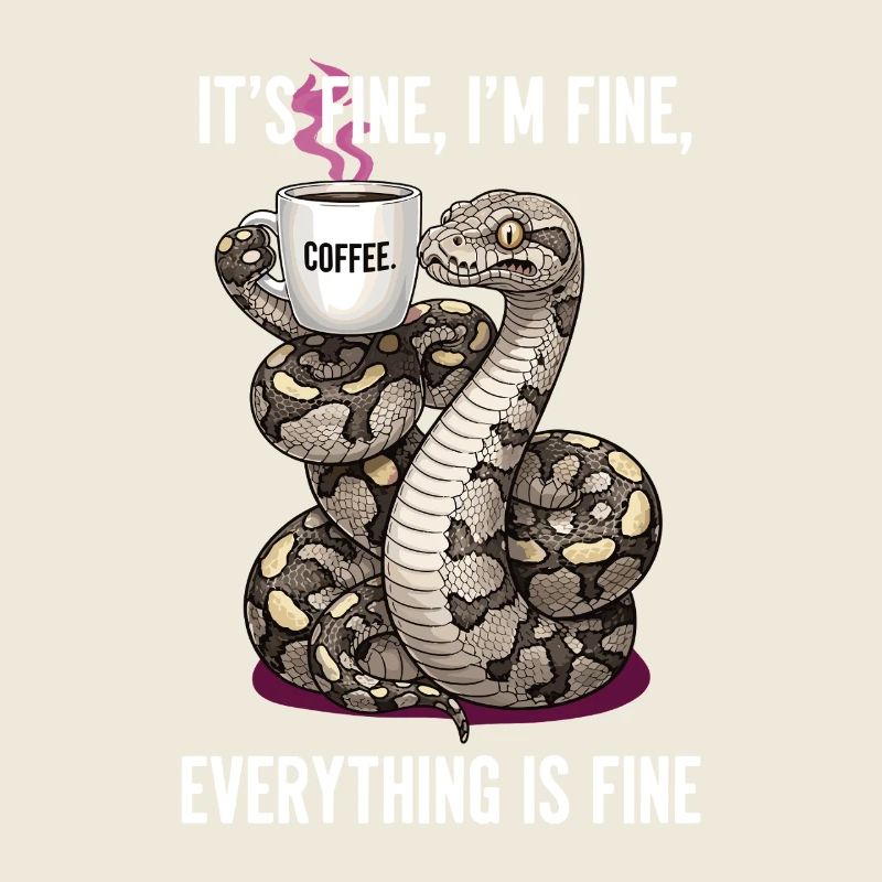 Its Fine In Fine Coffee Snake Humor
