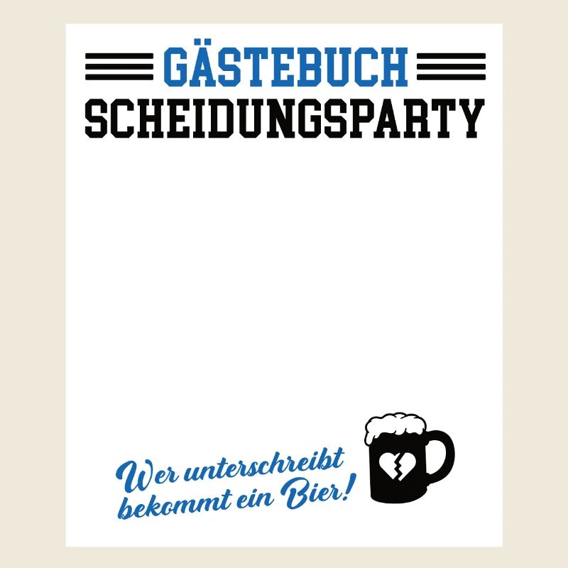 Gästebuch Scheidungsparty Geschieden Scheidung