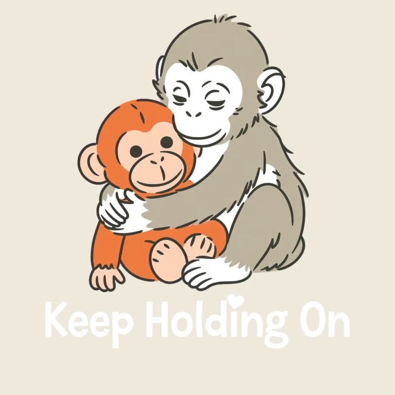 Keep Holding On Monkey Hug
