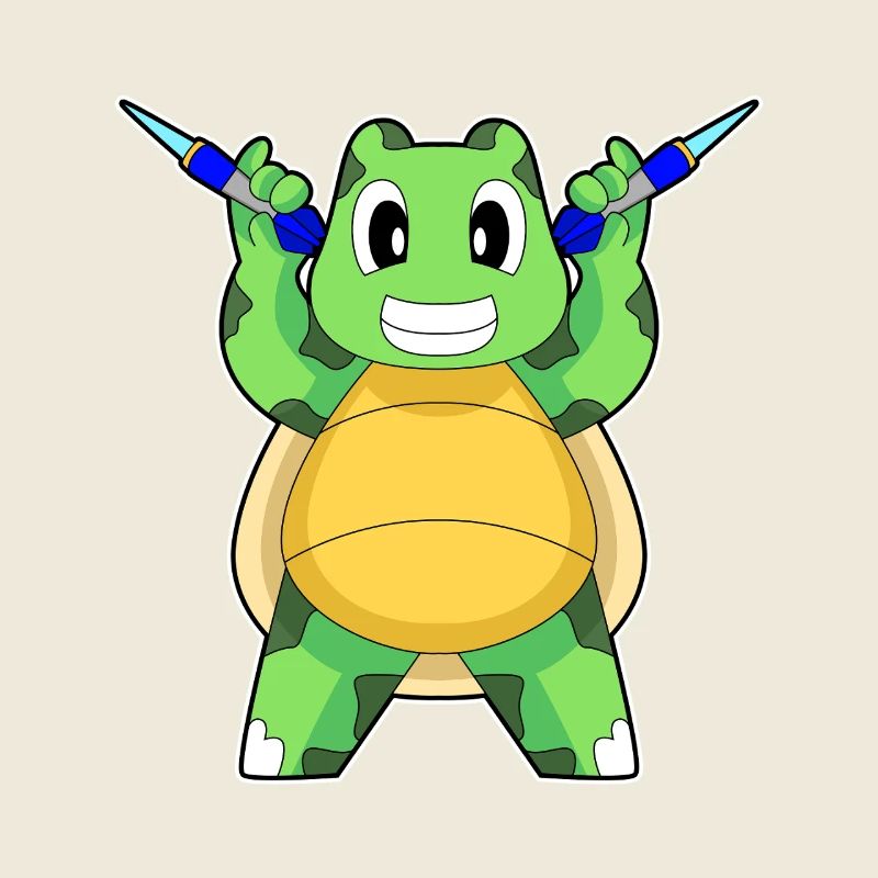 Sport de fléchettes Tortue