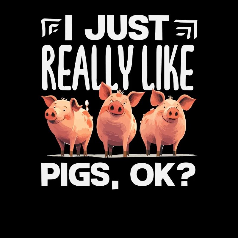 I really like pigs OK Three piglets