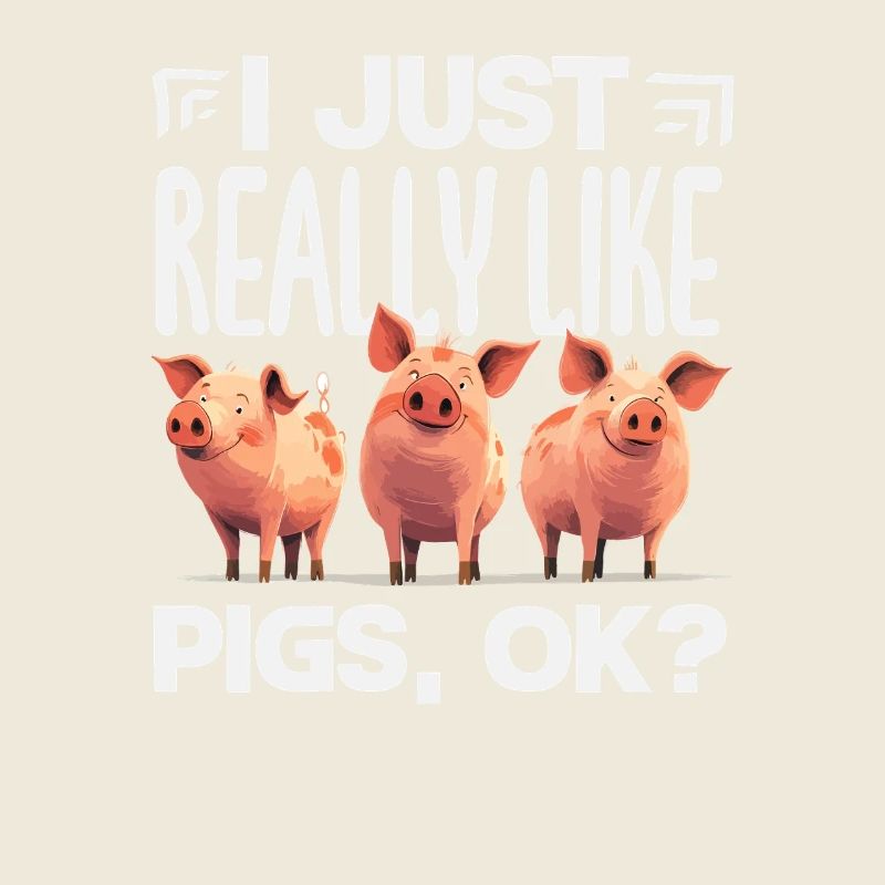 I really like pigs OK Three piglets
