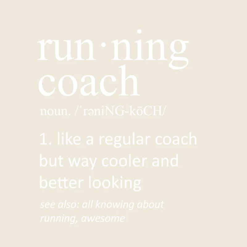 Définition du nom du coach de course drôle