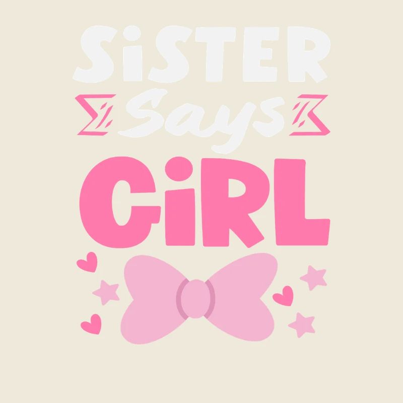Schwester Sagt Mädchen Gender Reveal